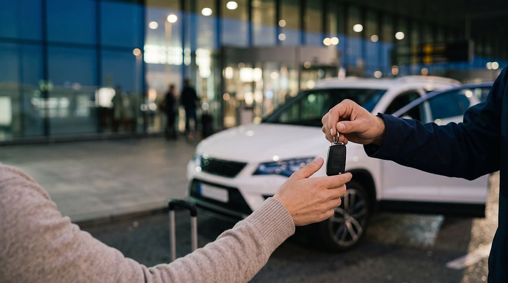 Dorëzimi i çelësave të veturës para aeroportit